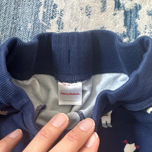Hanna Anderson Navy Blue Kids' Joggers with Holiday Print - Picture 2 of 6
